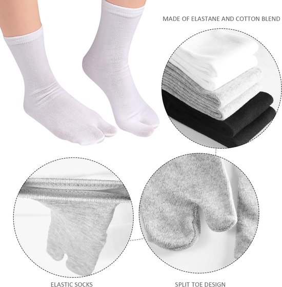 6 Paar Tabi Sokken - Katoen, Ademend, Unisex Flip Flop Sokken — afbeelding 5