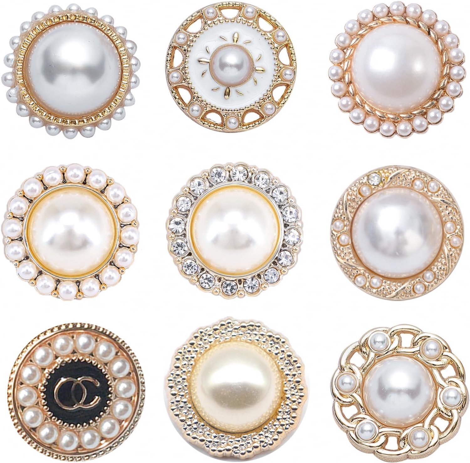 Knopen kristallen strass bloem knop parel strass knop decoratie platte achterkant knopen voor sieraden maken kleding tassen schoenen bruidsjurk DIY (6)
