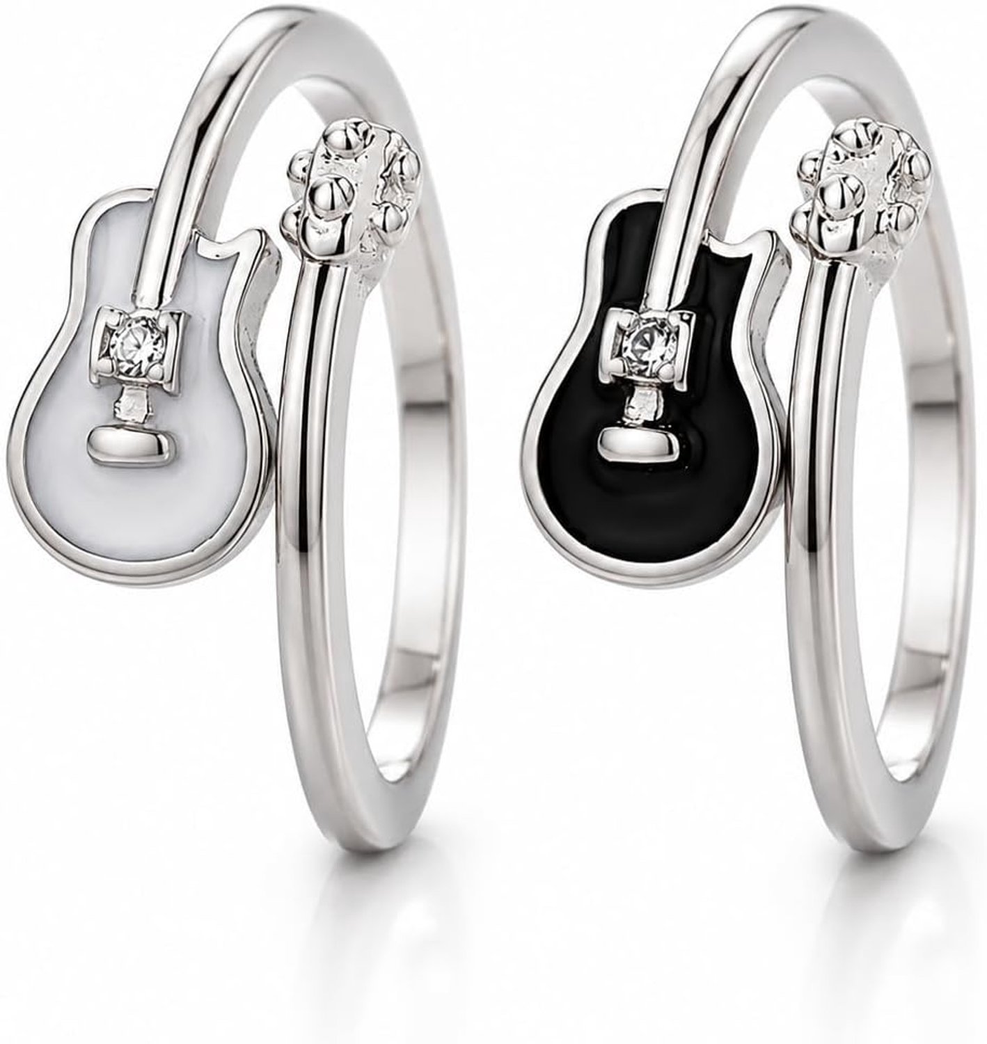 Ringen, geëmailleerd, verzilverd, voor vrouwen, verstelbare muzieksieraden, cadeaus voor muzikanten, verjaardag en feesten