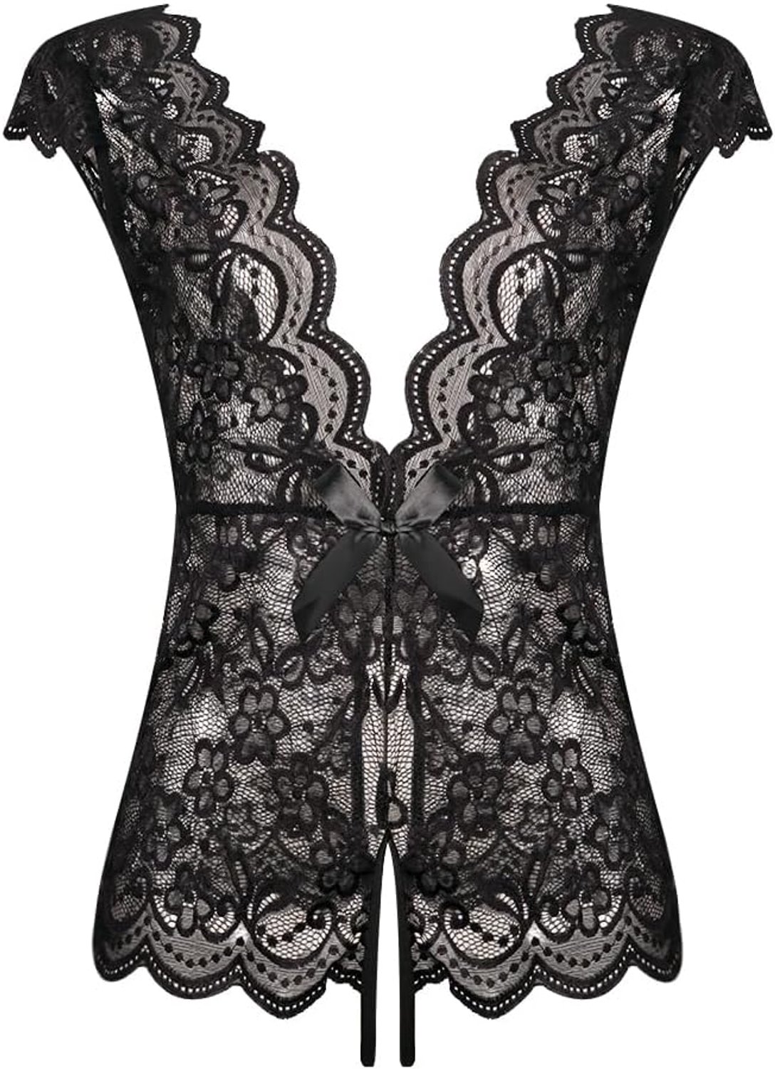 Sexy Ondergoed Babydoll Nachthemd Transparant Kant Nachtkleding Diepe V-hals Open Erotische Sleepwear Hollow Lingerie Body Sexy Pyjama Set Rood/Zwart S-L