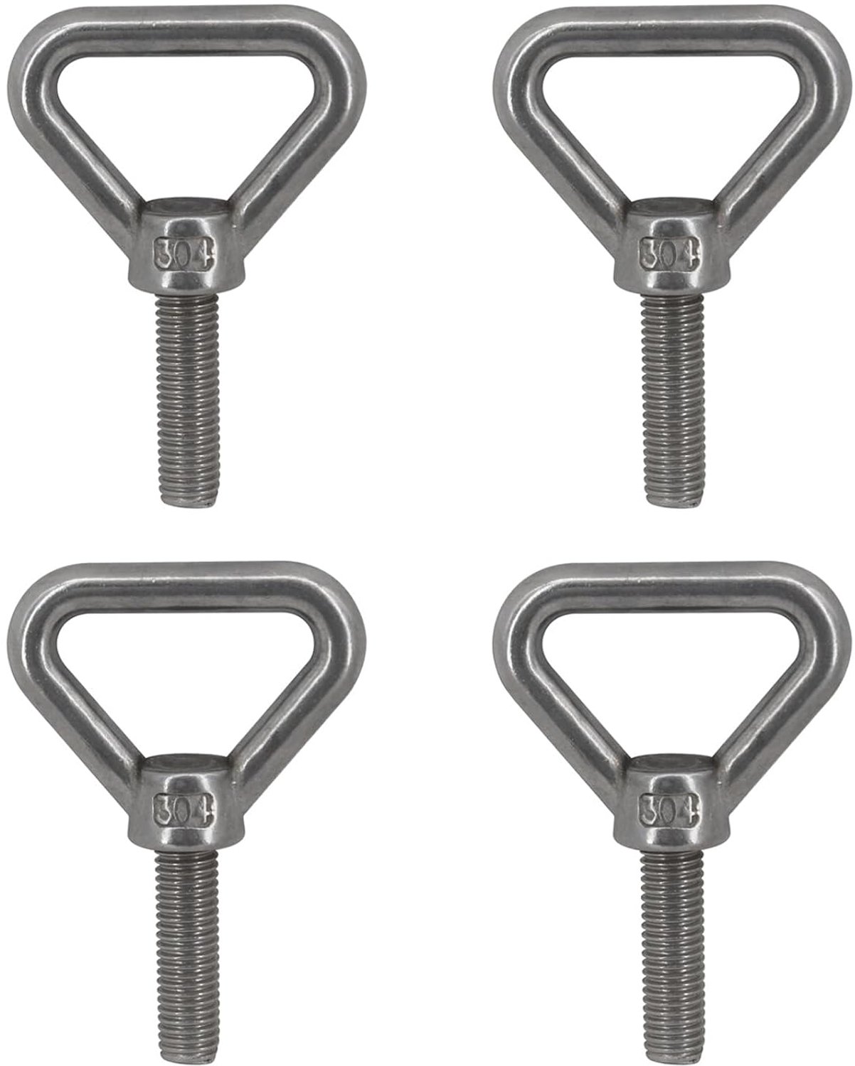 (4 stuks) M8x30mm driehoekig hefoog machineschroeven 304 roestvrij staal ringschroef oogschroef
