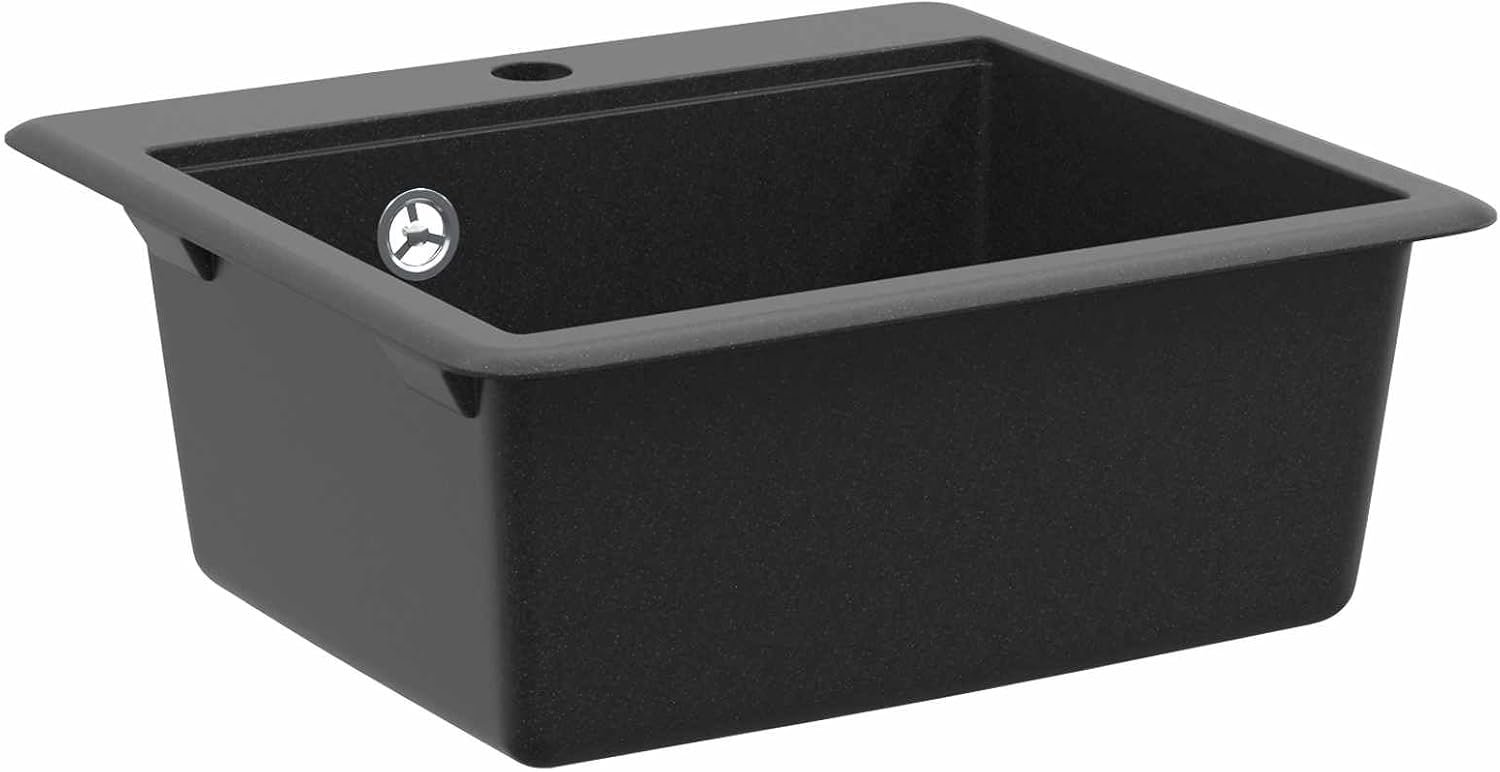 Keuken 470 x 440 mm granieten spoelbak zwart