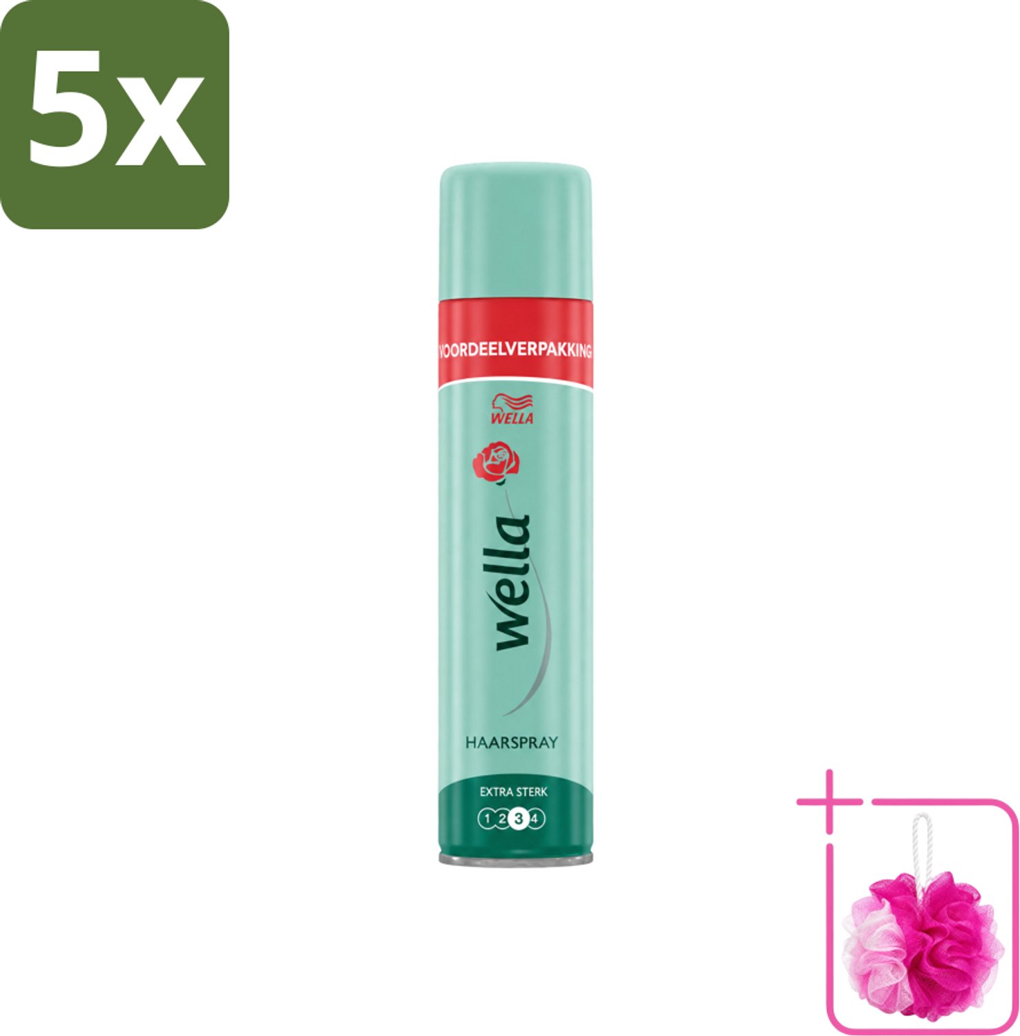 5 x Wella – Forte – Haarspray Extra Strong - 400 ml - Bulkverpakking - Haarspray - Douchemop - Extra sterke fixatie