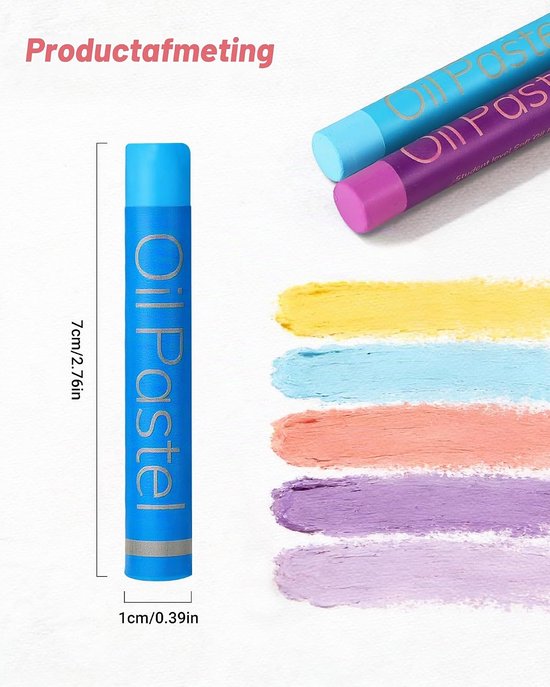 48 kleuren plus 4 witte, levendige kleuren, extra zacht oliekrijt, eenvoudig mengen en schaduwen, duurzame oliepastels, geschikt voor kunstenaarsbenodigdheden, voor kunstenaars en — afbeelding 2