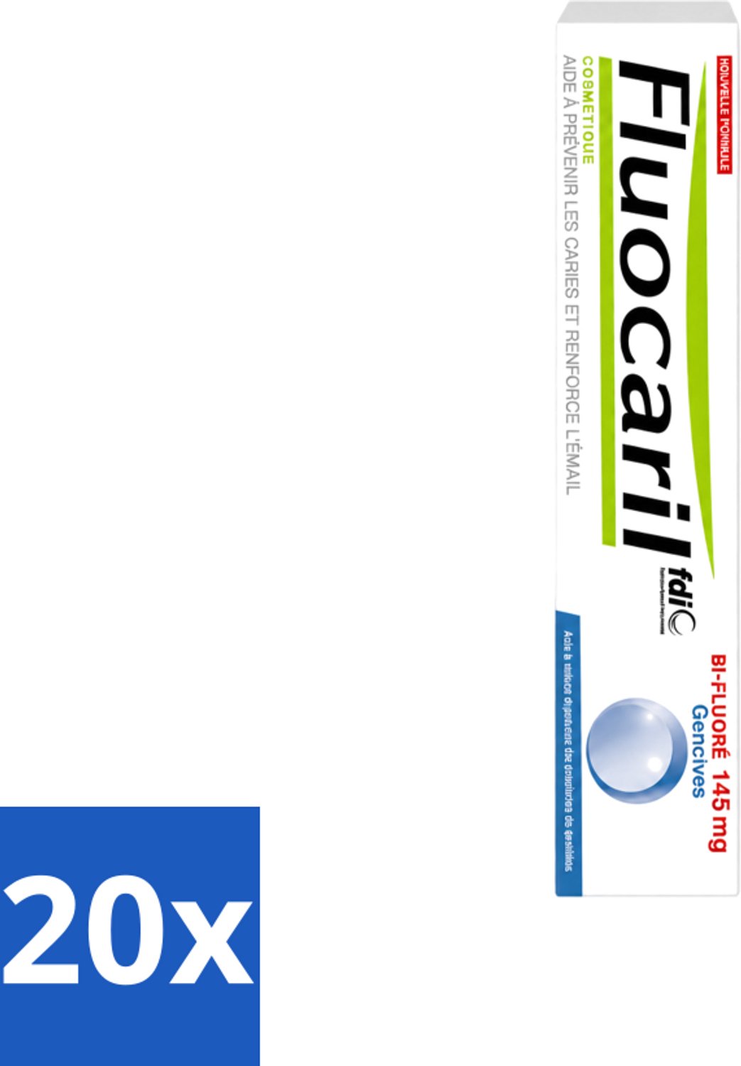 20 x Fluocaril - Tandpasta - Met Fluoride - 75 ml - Voordeelverpakking - 20 stuks