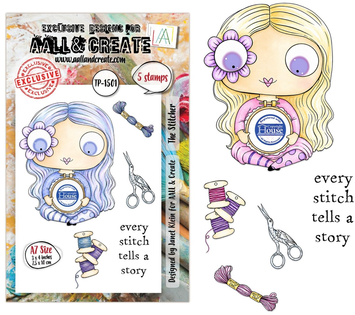 Aall & Create clearstamps A7 - The stitcher