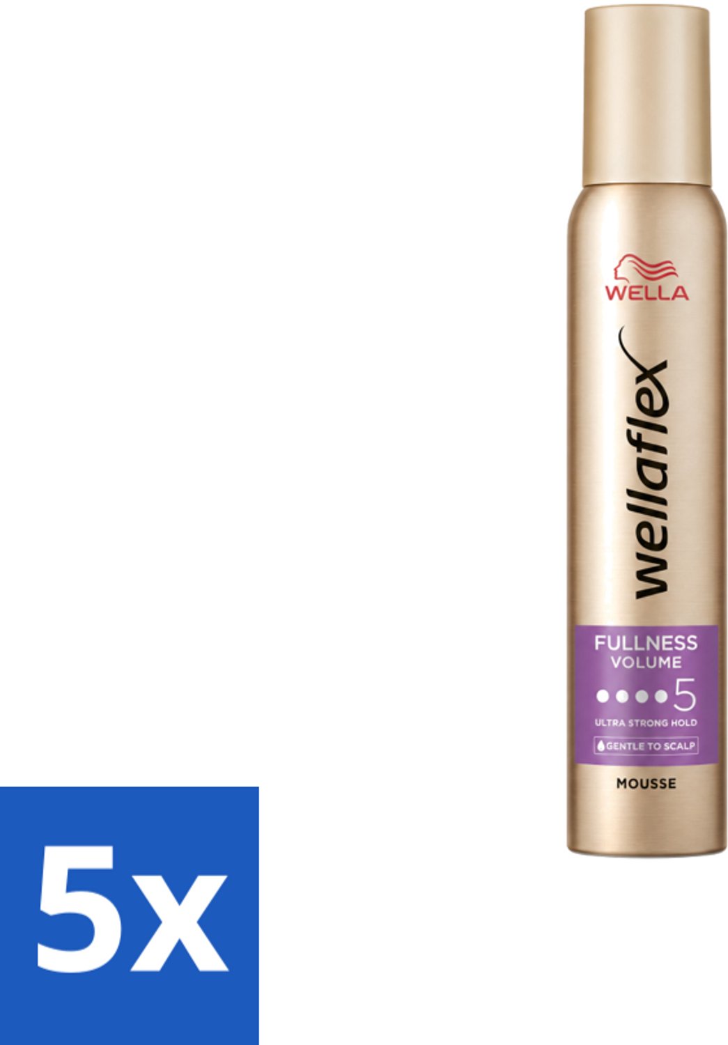 5 x Wella – Flex Fullness Volume Ultra Strong – Haarmousse – 200 ml - Voordeelverpakking - 5 stuks