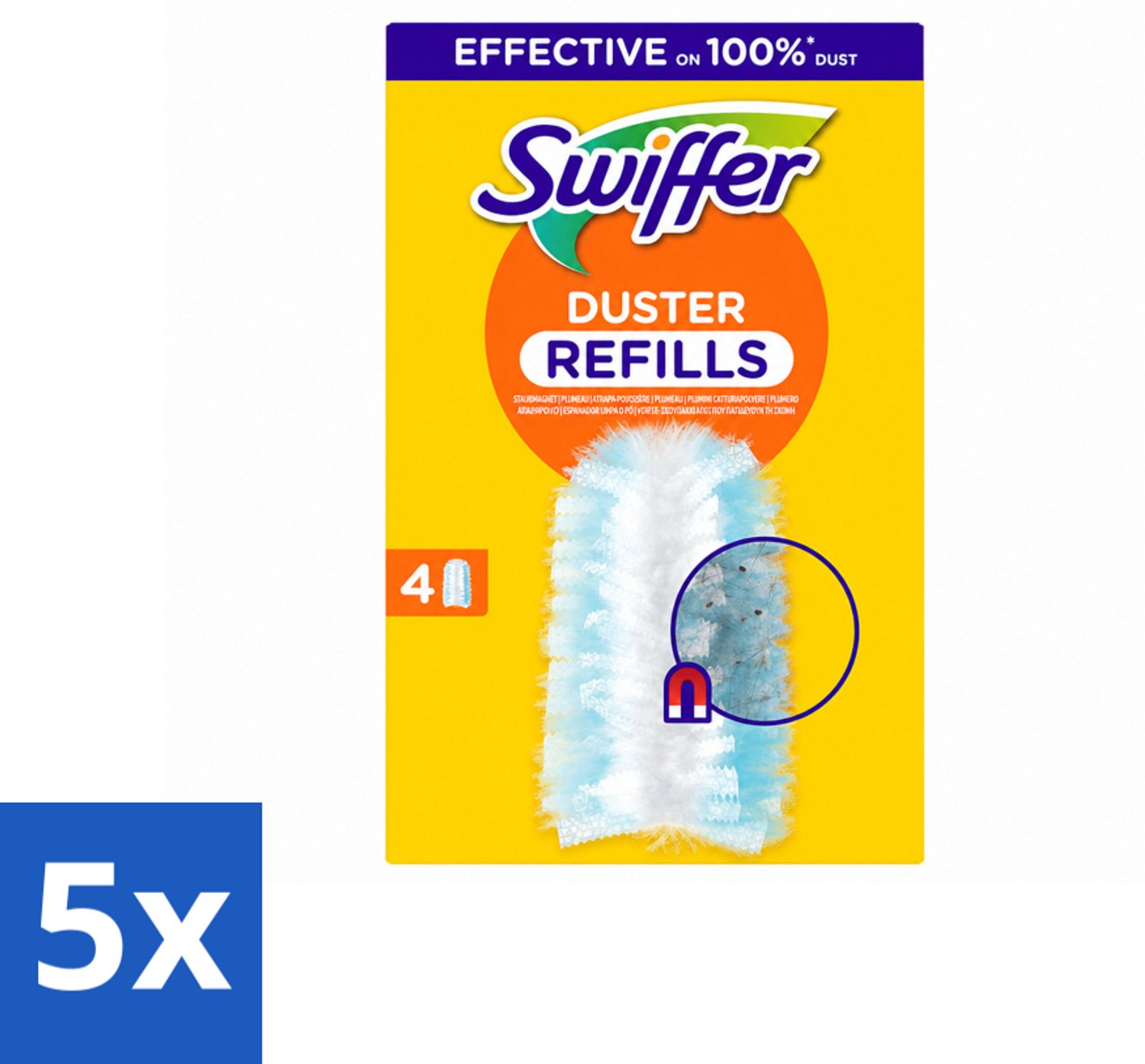 5 x Swiffer - Duster – Voor Stofwisser – 4 navullingen - Voordeelverpakking - 5 stuks