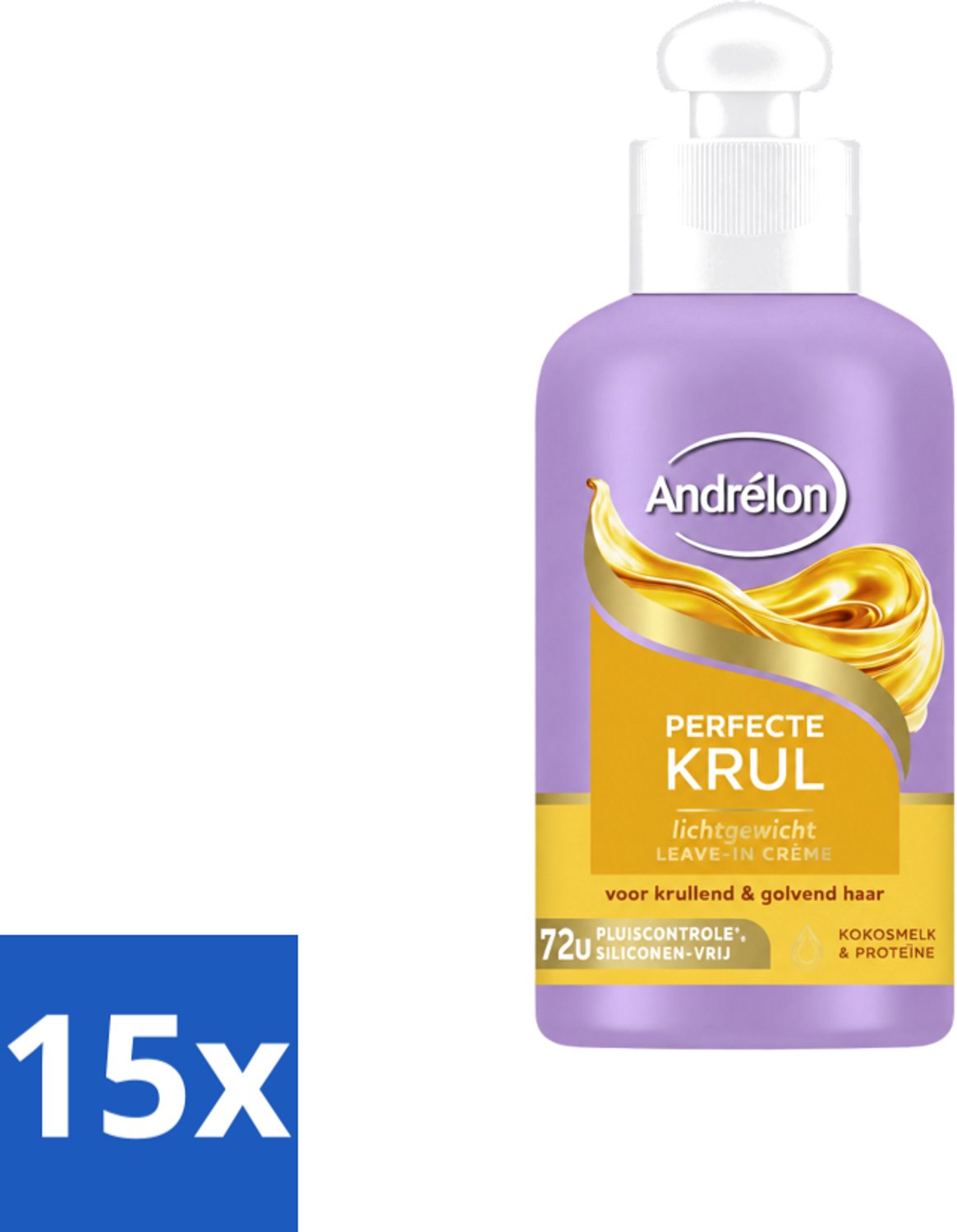 15 x Andrélon – Leave-In Crème – Perfecte Krul – 200 ml - Voordeelverpakking - 15 stuks