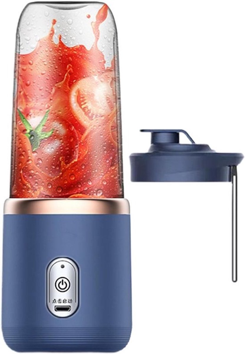 Draagbare Mini Blender 400ml Persoonlijke Juicer met 6 Blades voor Sport en Reizen