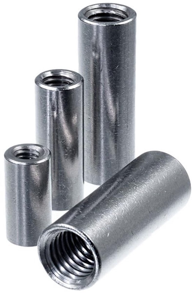 Schroefdraadbussen M6 x 25 mm RVS A2 met Doorlopende Binnendraad - 20 Stuks