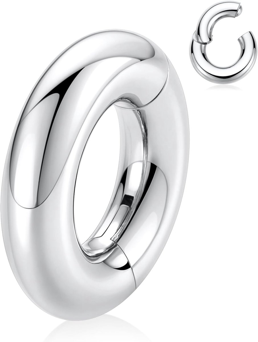 2G 0G 00G septum neusring naadloze oor gewicht hoepel voor uitgerekte oren chirurgisch staal grote gauge PA ring voor vrouwen mannen