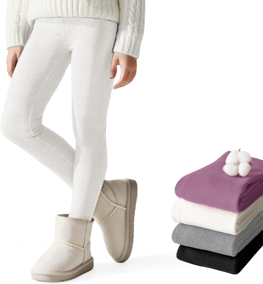 Leggings winter warme broeken met fleece voor 5-13 jaar