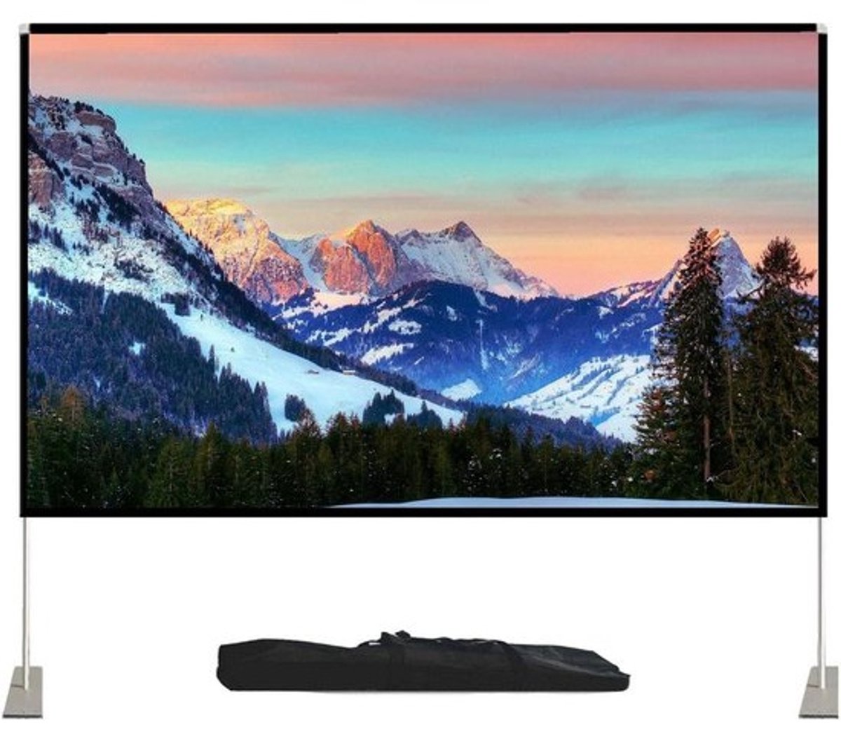 Projectiescherm - Filmscherm Beamer - Thuisbioscoop Creëren - Kreukvrij Draagbaar - Tot 120 Inch - Wit