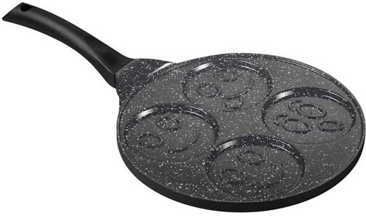 Pannenkoekenpan - Koekenpan - Ontbijt Maken - Inductie Geschikt - 27 cm - Zwart