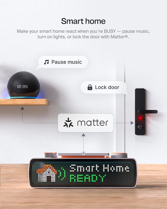 Bar - Productivity Multi-Tool Device with LED Pixel Display, Focus Timer, Distraction Blocker, Custom Busy Messages, Smart Home Ready, Open-Source & Developer-Friendly — afbeelding 3