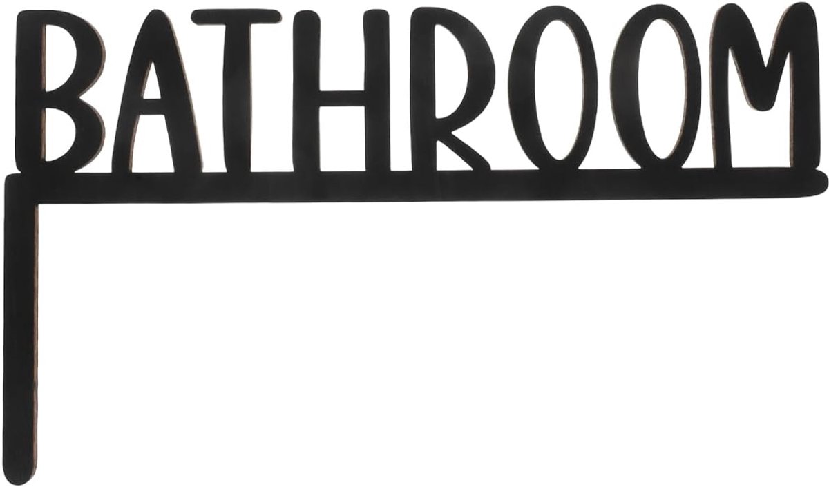 Deurbord Voor Badkamer Letterontwerp Rustieke Woondecoratie Eenvoudige Installatie Duurzaam