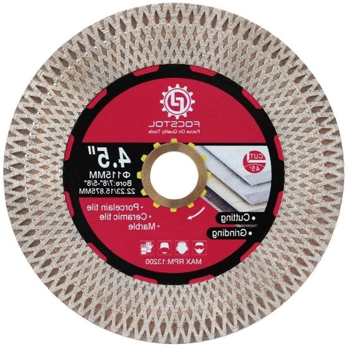 Diamantdoorslijpschijf - Tegelschijf Snijschijf - Tegels Zagen - Dubbelzijdig X-Mesh - 115 mm - Zilver