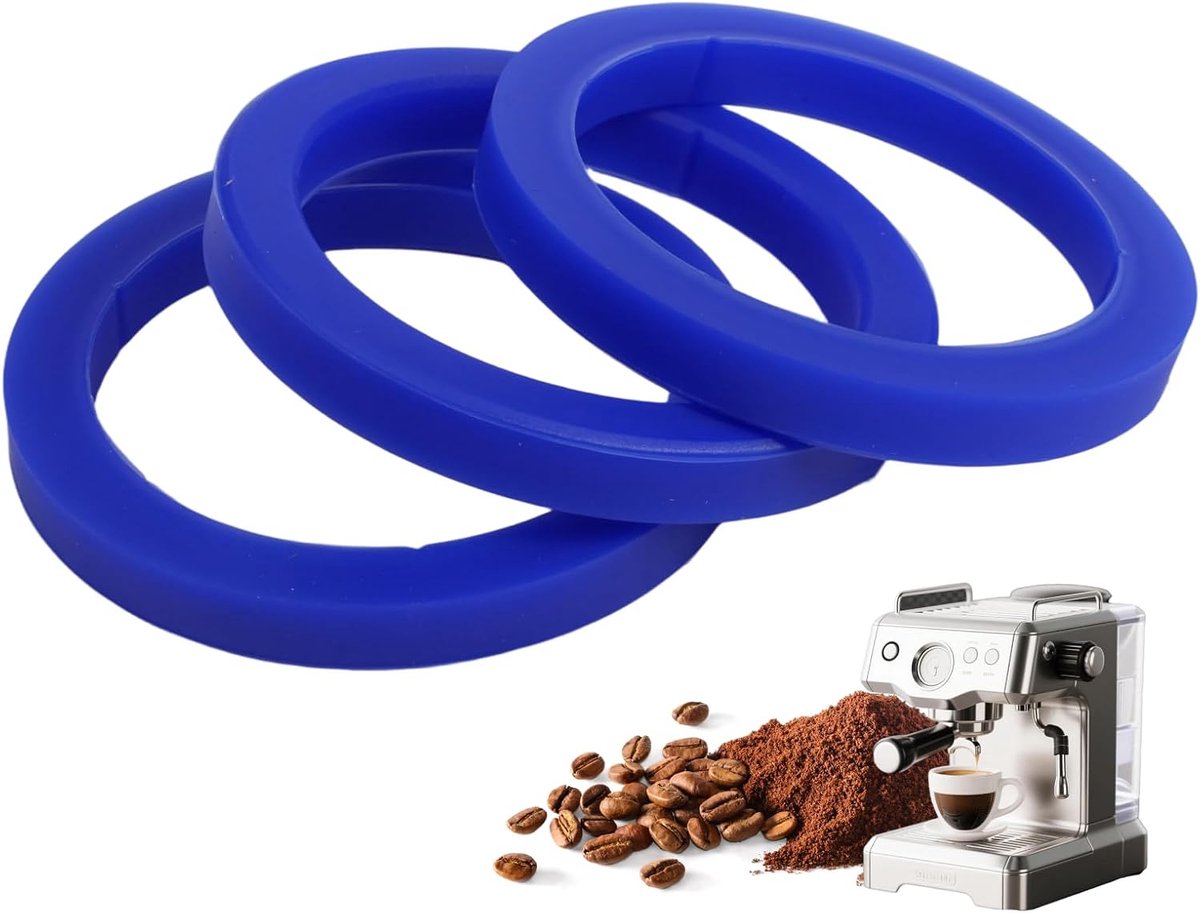 3 stuks E61 siliconen groepsafdichting, reserveafdichtingen van siliconen compatibel met E61, Ø 73 × 57 × 8,5 mm, O-ring voor espresso e 61, verbeterde afdichting, Italiaanse