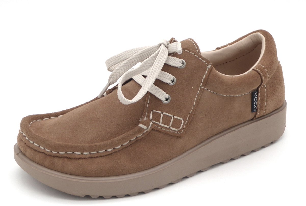 Ecco Joke Dames Veterschoen - 320003-05034 Camel - Maat 38