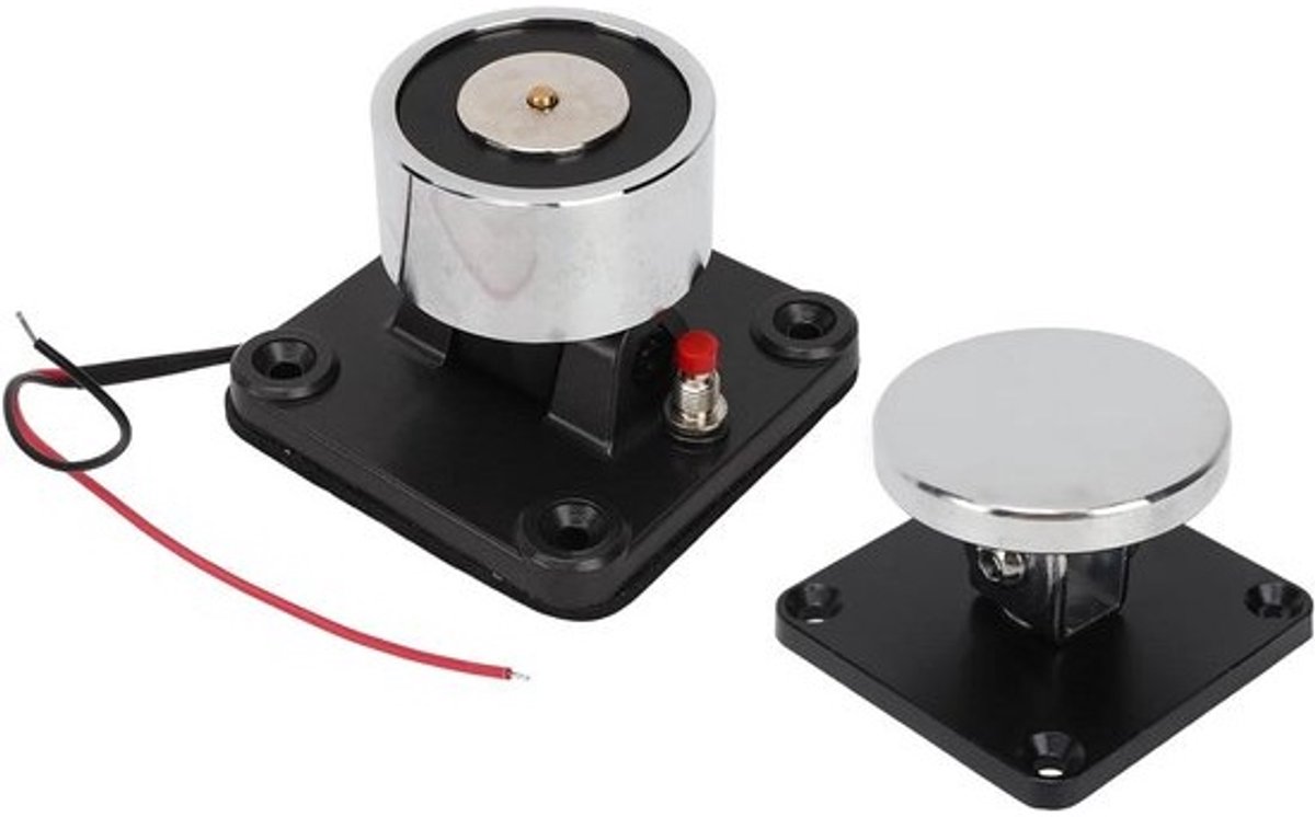 Elektromagnetische Deurhouder - Deurmagneet Deurstop - Nooduitgang Beveiligen - Automatische Ontgrendeling - 80 kg zuigkracht - Zilverkleurig