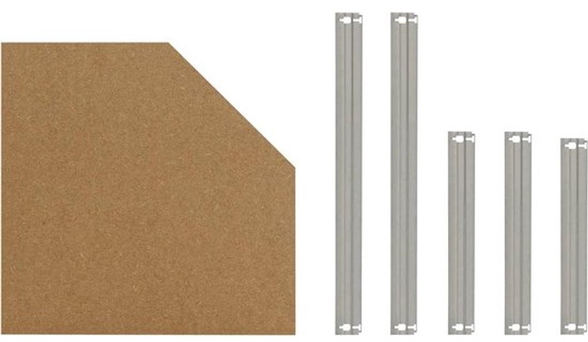 Plank Set - Opbergplanken HDF - Garage Opbergen - Zware Belasting - 70 x 40 cm - Zilver