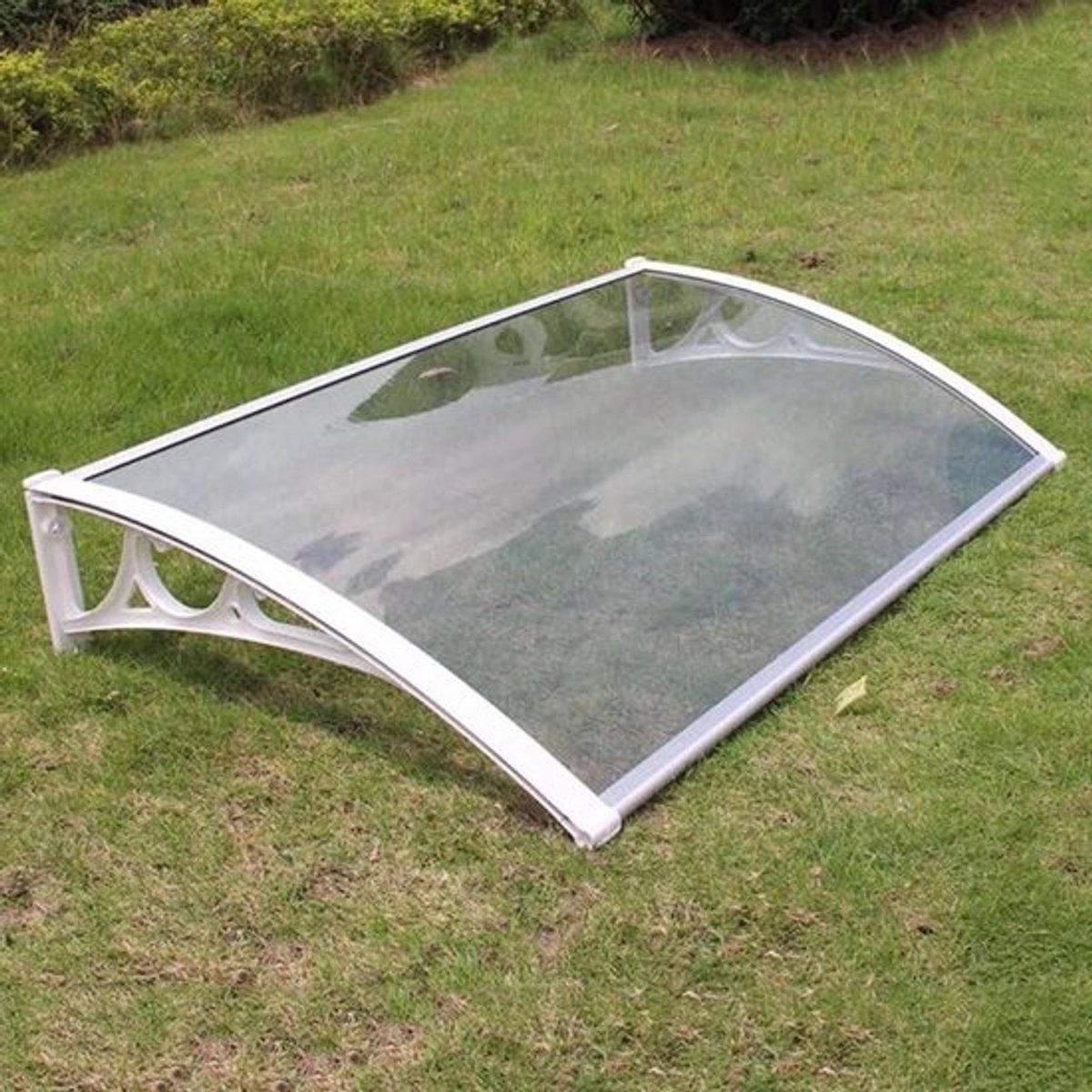 Raamluifel - Regenkap Deurluifel - Bescherming tegen Weer - Stille Regenafvoer - 60x120cm - Transparant Wit