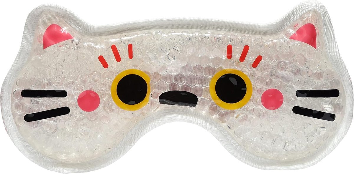 Dailygoods- Oogmasker Slaap Verkoelend - Gelmasker - Koudetherapie - Pluche Achterkant - Flexibele Gelkralen - Voor Vermoeide Ogen