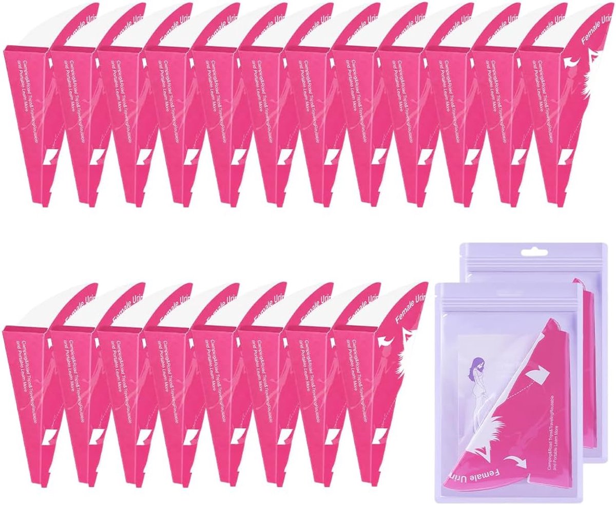 Urinoirs voor vrouwen 20 stuks - rode doos - waterdicht papier - ideaal voor onderweg - ShopVlot