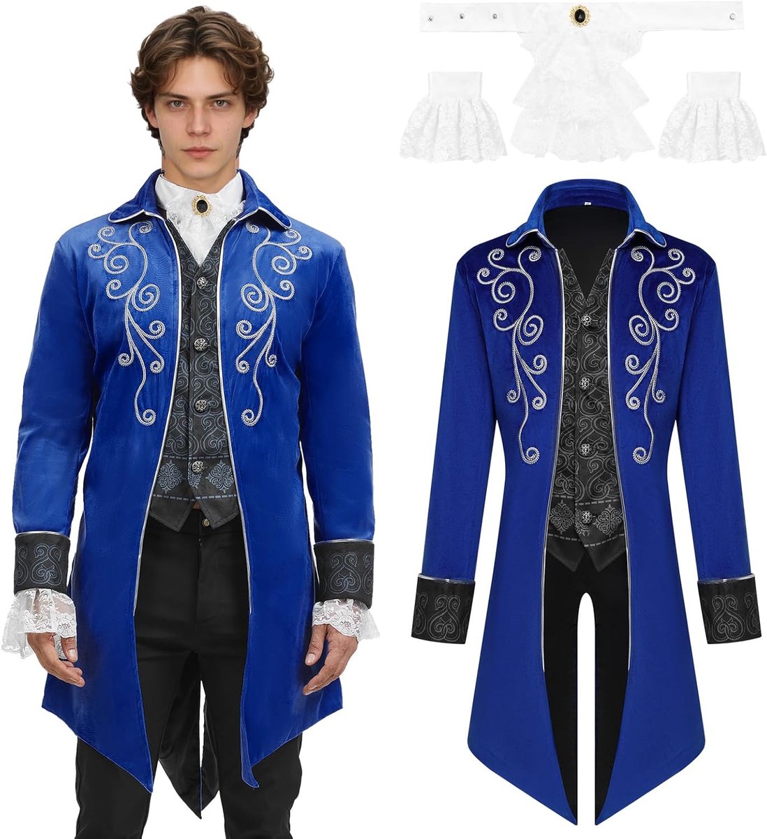 Steampunk jas voor heren, vintage, Victoriaanse gotische jas, Halloween piraat vampier cosplay kostuums