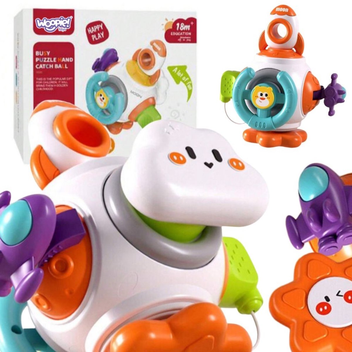 Woopie Baby Space Ball Raket 6in1 Montessori 18m+ - UNI