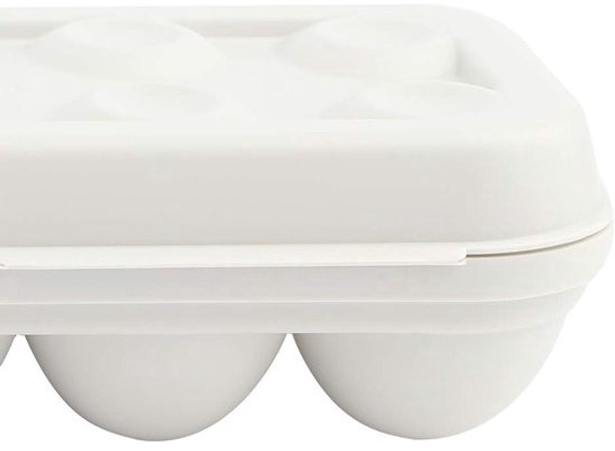 Eierrekje Opbergdoos - Eierhouder Container - Keuken Opslag - Stapelbaar Dekselontwerp - 32 x 17 x 7 cm - Grijs