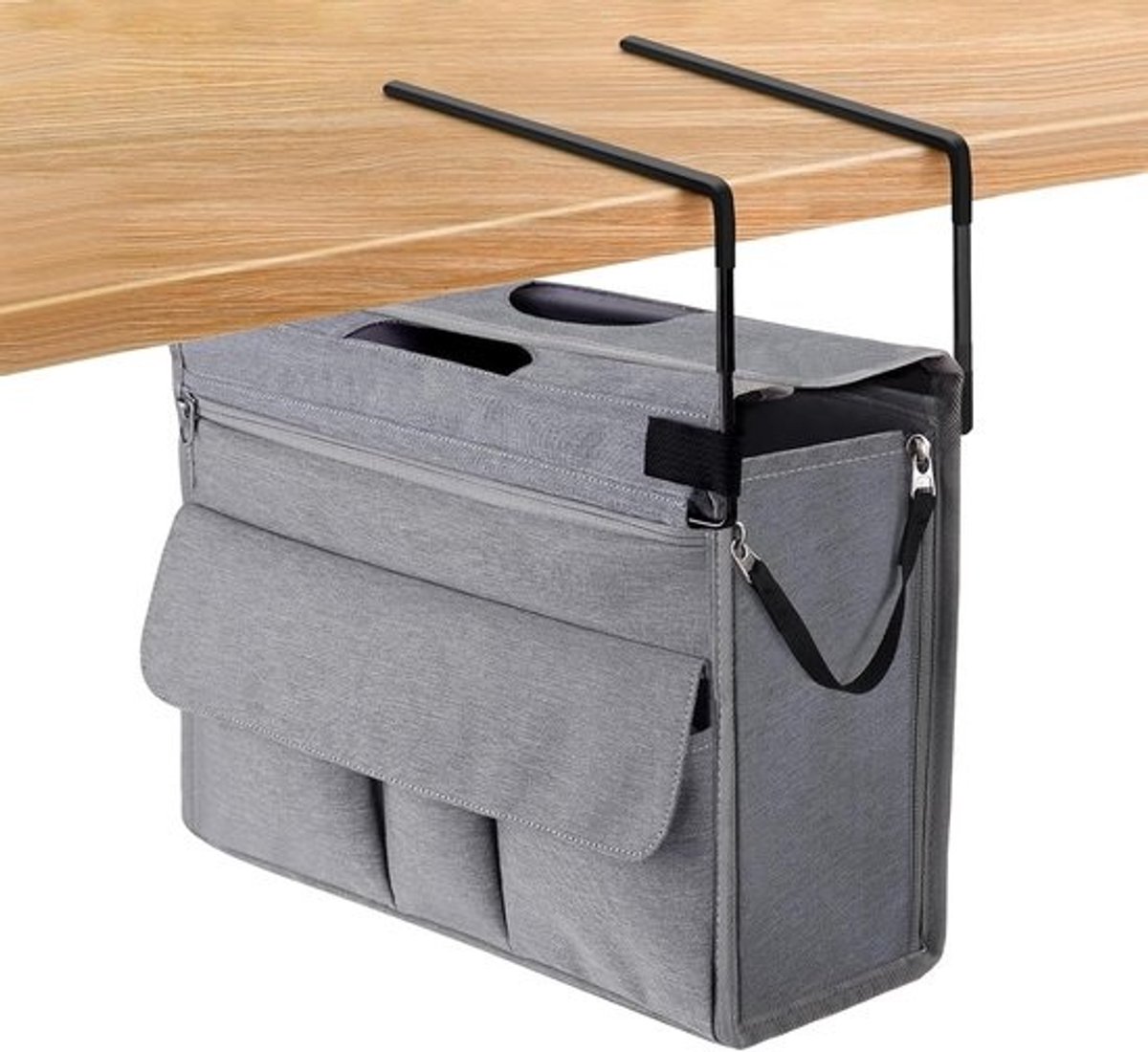 Bureau Organizer - Bestandsopslag - Werkplek Organiseren - Snelle Bevestiging - 36x17x26cm - Grijs