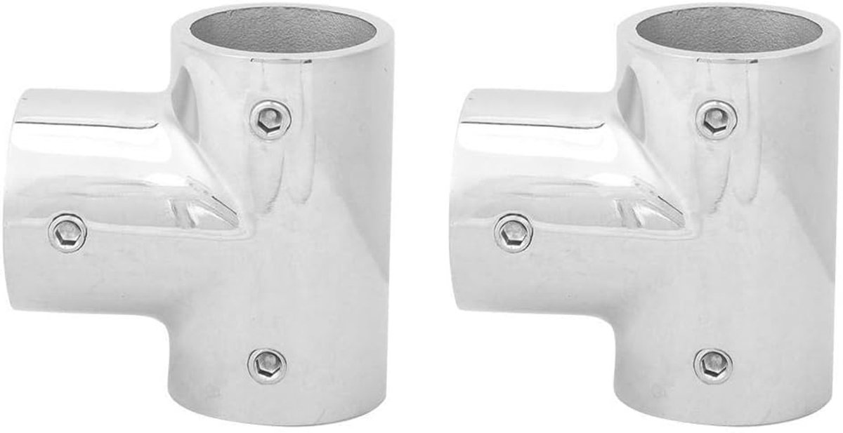 Dailygoods- T-Stuk 25mm - 3 Weg Bevestiging - Roestvrij Staal - Schokbestendig - Corrosiebestendig - Lange Levensduur - Pijpverbinder