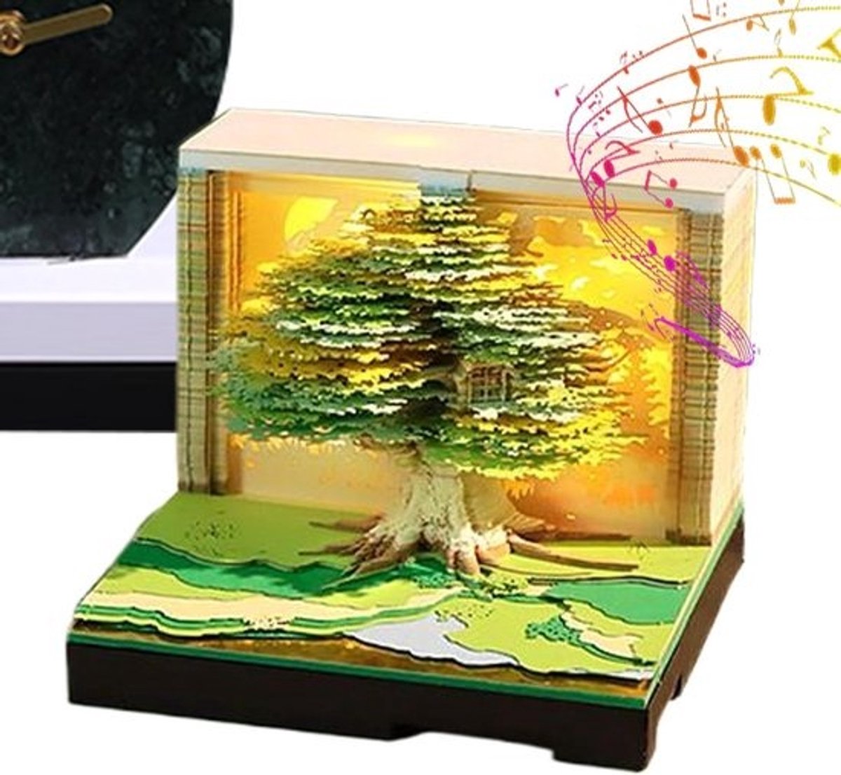 Papieren Sculptuur Kalender - Notitieblok Decoratief - Bureau Organisatie - 3D Kalender Ontwerp - 8.5 x 8.5 x 7 cm