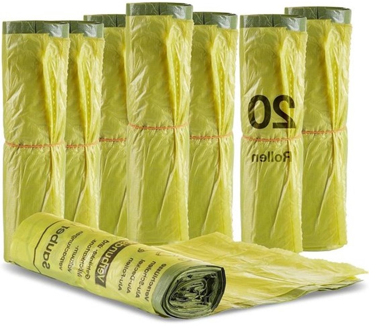 Gele Vuilniszakken - Afvalzakken Geel - Afval Sorteren - HDPE Materiaal - 90 Liter - Geel