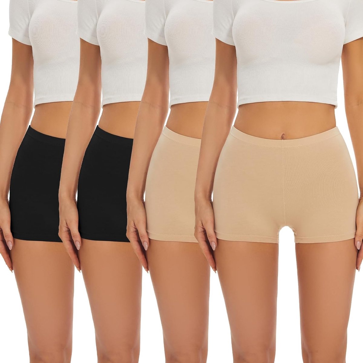 Shorts voor dames, katoen, fietsbroek, kort, voor jurk