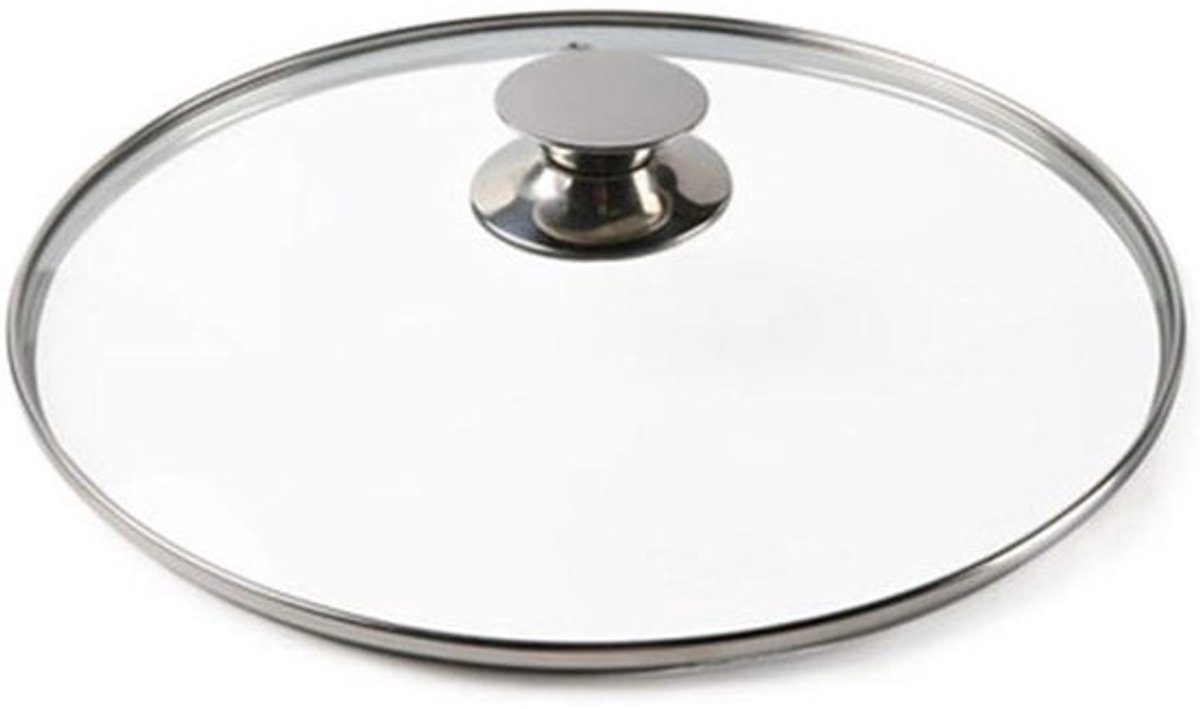Roestvrijstalen Deksel - Keuken Deksel - Koken en Bakken - Met Stoomopening - 16 cm - Wit