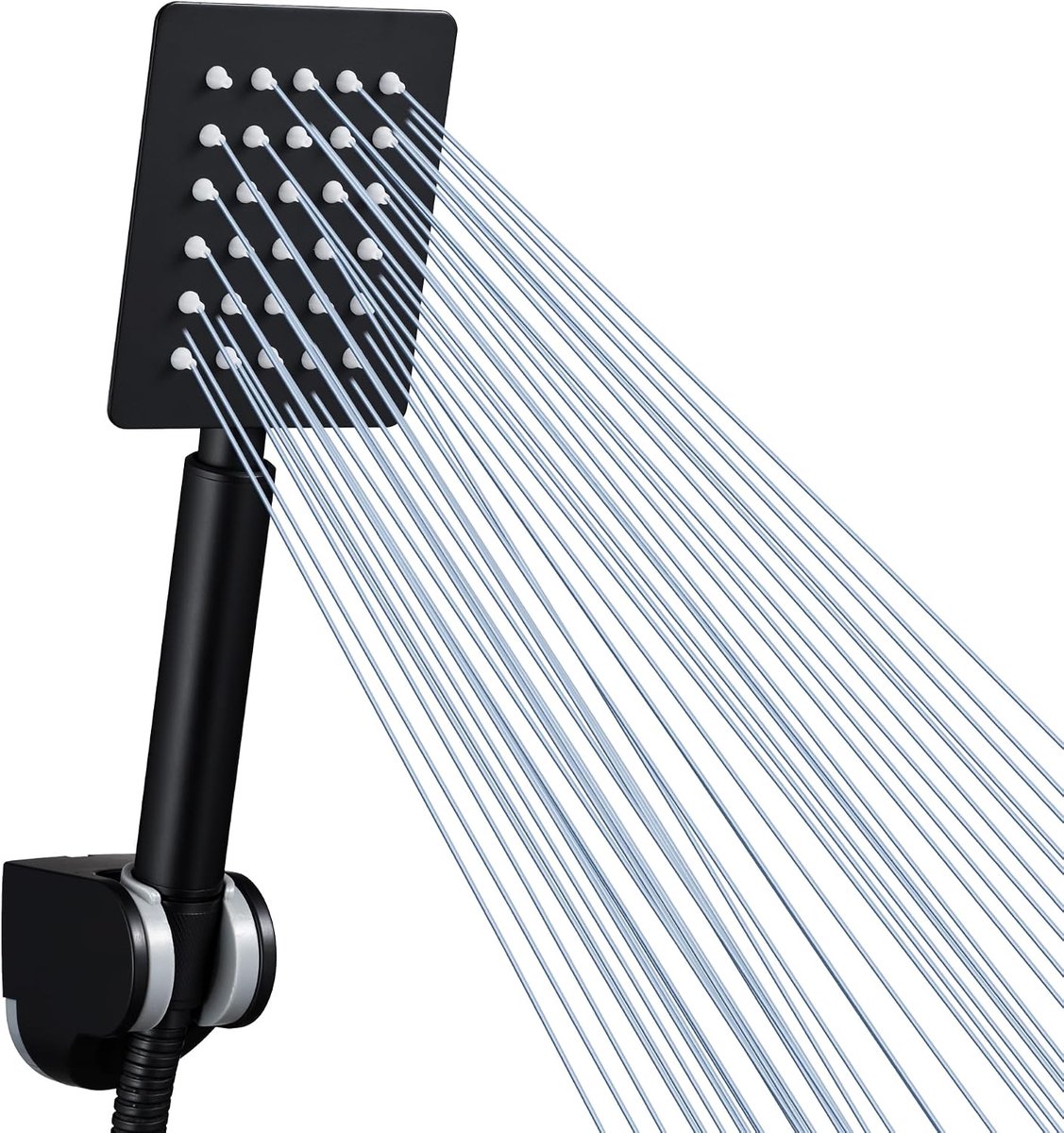 Dailygoods- Handdouche Hoge Druk - Douchekop van Roestvrij Staal - Antislip Handdouche - Duurzaam en Schokbestendig - Hoge Stroom bij Lage Waterdruk -