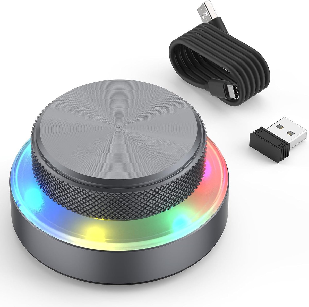 Toetsenbord met macropaneel, 3 verbindingsmodi (BT/2,4 GHz/USB-C), ideaal voor gaming, fotoshop en streaming, aanpasbaar scrollwiel, behuizing van