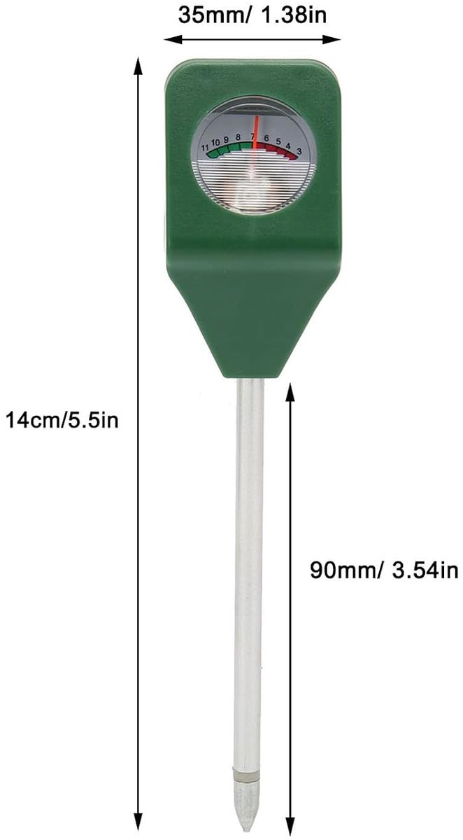 Draagbare pH-meter, hoge gevoeligheid, voor tuin, boerderij, gazon, pH-sensor, plug and play voor neutraal, alkalisch, zuur, ABS-materiaal, 1 verpakking