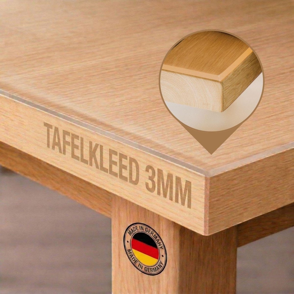 Transparant Tafelzeil 80x270 cm - 3mm dik - Vlekbestendige tafelbeschermer met afgeschuinde randen - Afwasbare tafelbeschermer - Tafelzeil Op Maat - PVC Tafelbescherming voor binnen en buiten