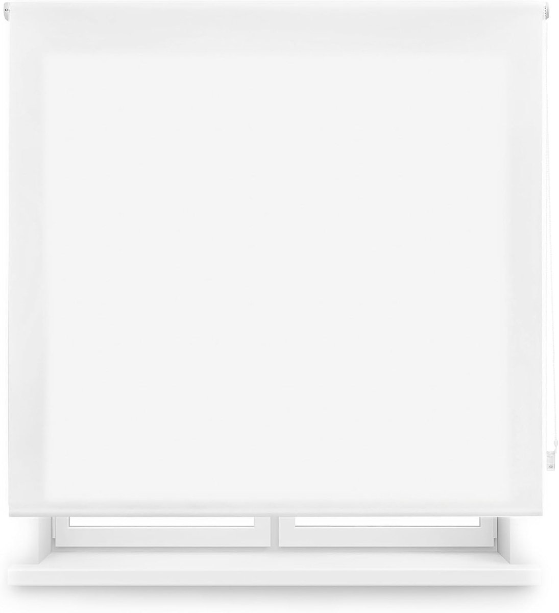 Doorschijnend rolgordijn op maat | Rolgordijn op maat | Wit gebroken | 95 x 250 cm (breedte x hoogte) Stofgrootte 92 x 245 cm | doorschijnende rolgordijnen voor ramen