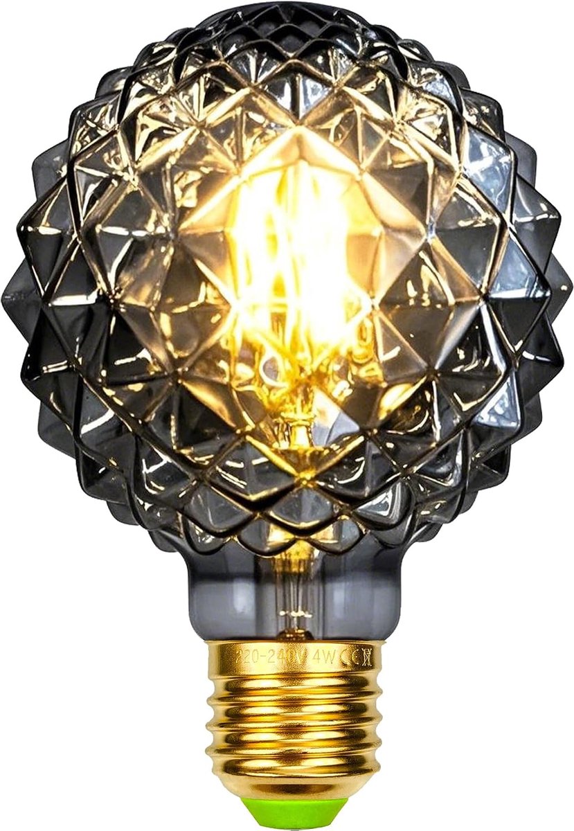 Gloeilampen Led Filament Edison Gloeilampen 4W Rookglas 220 / 240V E27 Kristal Decoratieve Gloeilampen G95 Ananas