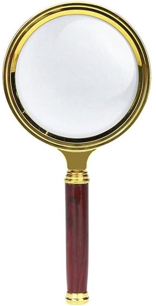 Vergrootglas met Houten Handvat - Leesloep Loupe - Objecten Inspecteren - Optische Glazen Lens - 90 mm Lens - Niet gespecificeerd