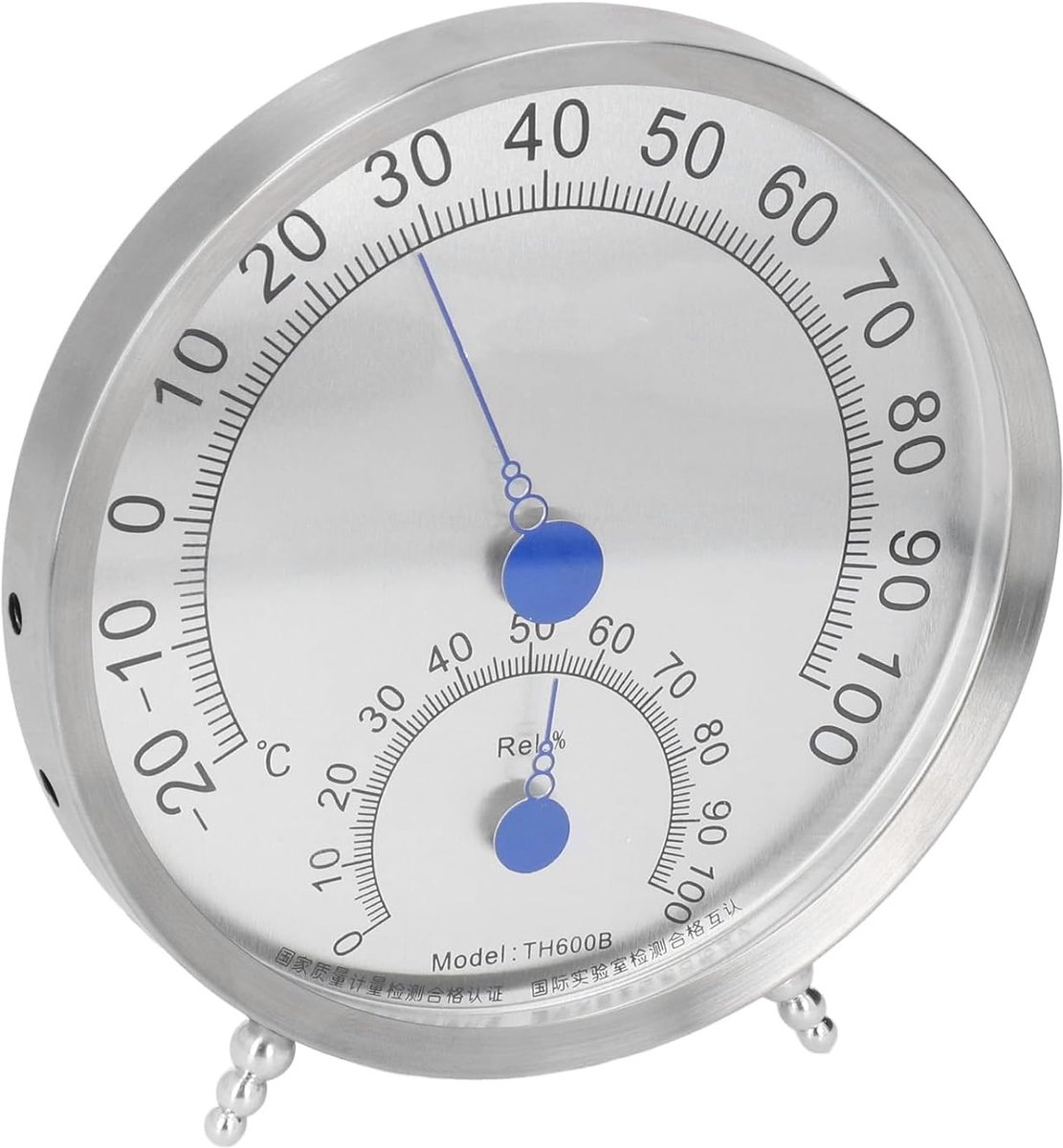 Dailygoods - Ronde Thermometer - Buitenthermometer - Hittebestendig - Grote Formaat - Waterdicht - Met Houder - Geschikt voor Buiten