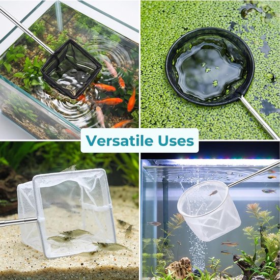 4 Stks Aquarium Garnalen Net, Kleine Fish Tank Tool Uitschuifbare — afbeelding 5