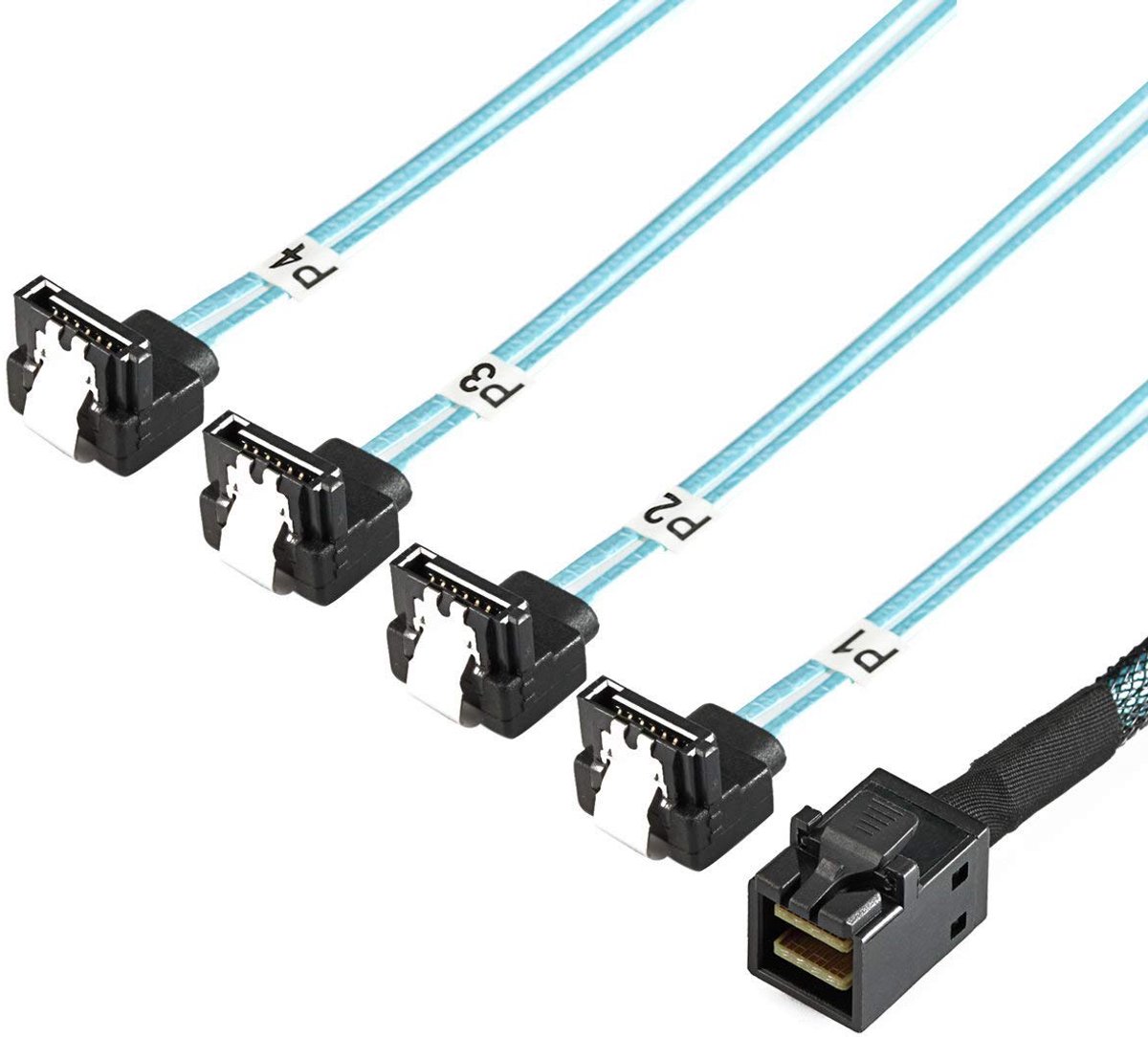 SATA naar Mini SAS-kabel SFF-8643 Mini SAS naar SATA-kabel SATA-doel harde schijf 6 Gbps datakabel
