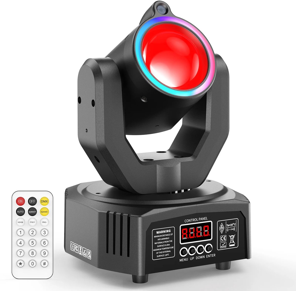 Lamor Party Light - Lichteffect - Lichtshow - Podiumlicht - Discolamp - Discolampen - Feestverlichting - 13 DMX-kanalen - 30 W