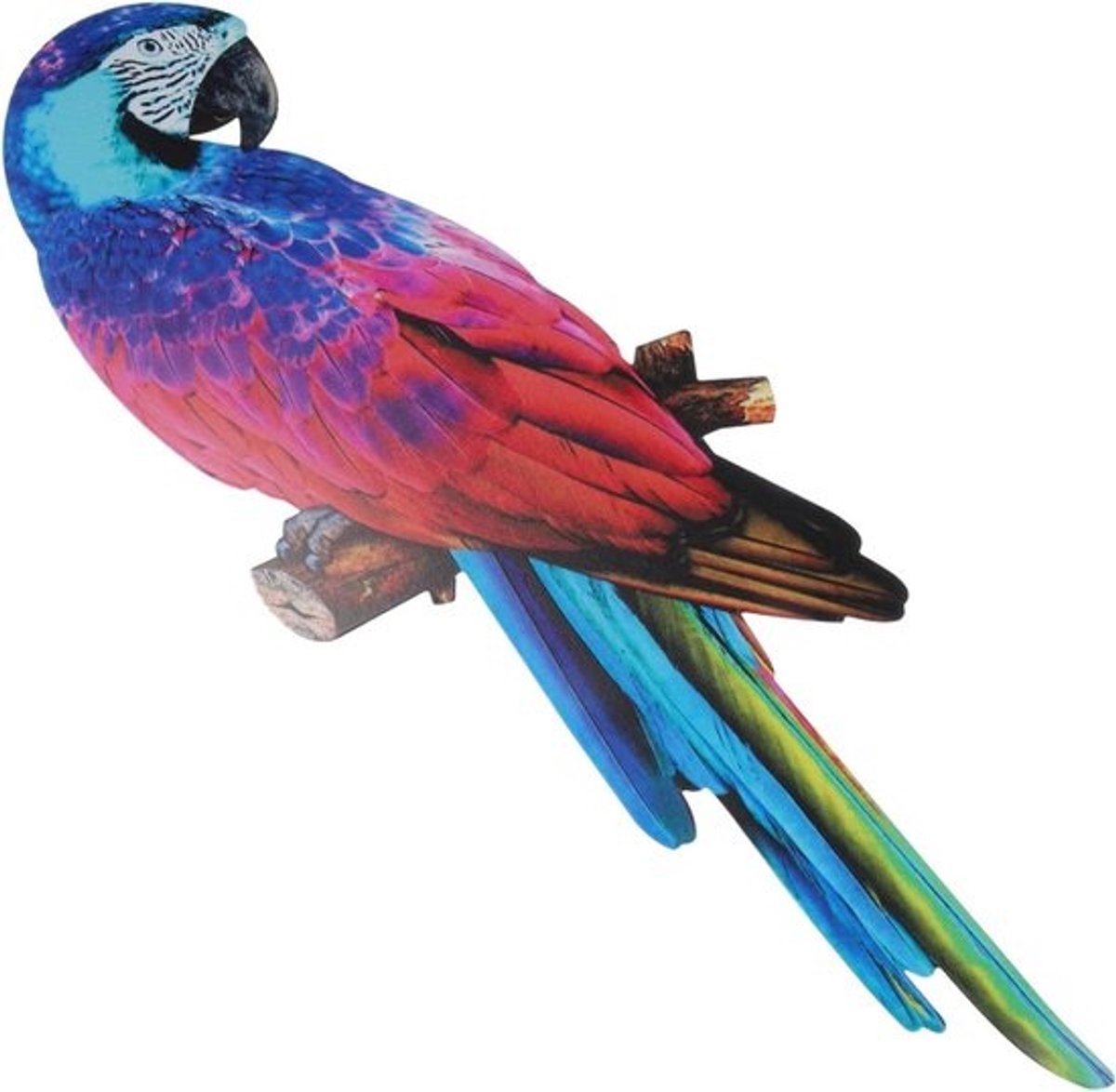 Metalen Toekan Wanddecoratie - Vogelornament Hanger - Tuin Aankleden - Realistisch Ontwerp - 375 x 155 cm - Blauw